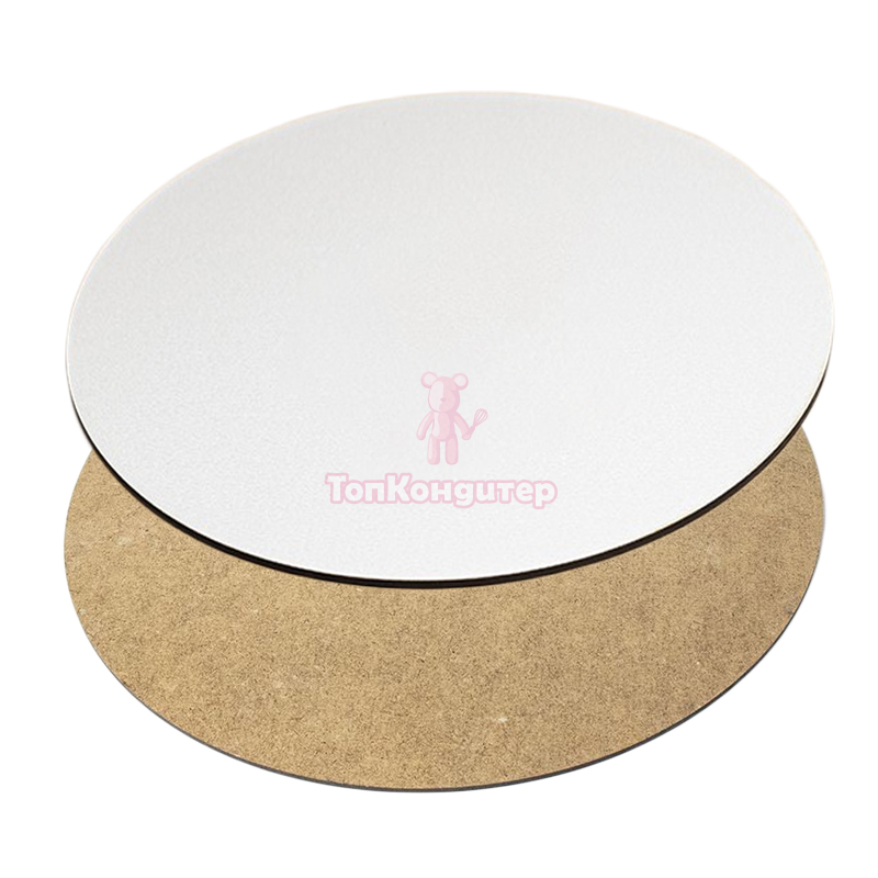 Подложка ламинированная белая 18 см , толщина 3 мм